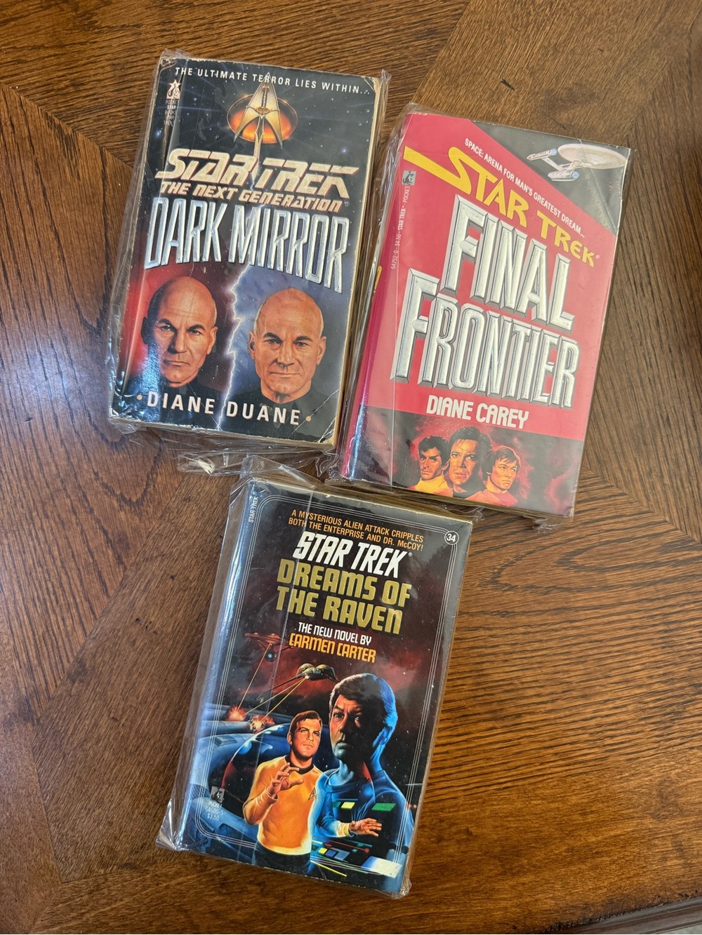 3 Star Trek vintage paperbacks
